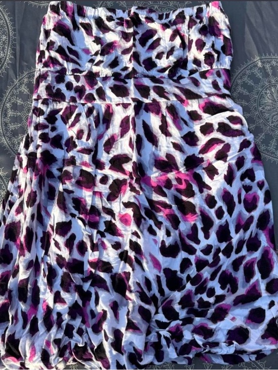 Rue21 Dresses & Skirts - Rue21 White Dress with Black and Magenta Animal Print